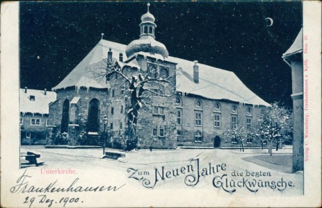 Alte Ansichtskarte Frankenhausen, Unterkirche