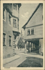 Alte Ansichtskarte Arnstadt, Teilansicht