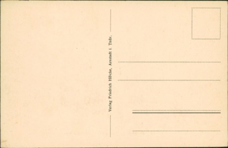 Adressseite der Ansichtskarte Arnstadt i. Thür., Fürst Güntherschule