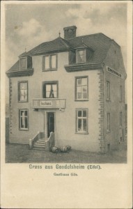 Alte Ansichtskarte Gruss aus Gondelsheim (Eifel), Gasthaus Gils