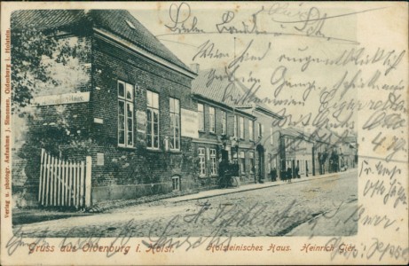 Alte Ansichtskarte Gruss aus Oldenburg i. Holst., Holsteinisches Haus. Heinrich Gier