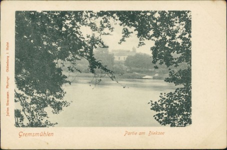 Alte Ansichtskarte Gremsmühlen, Partie am Dieksee