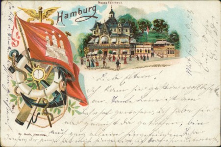 Alte Ansichtskarte Hamburg, Neues Fährhaus