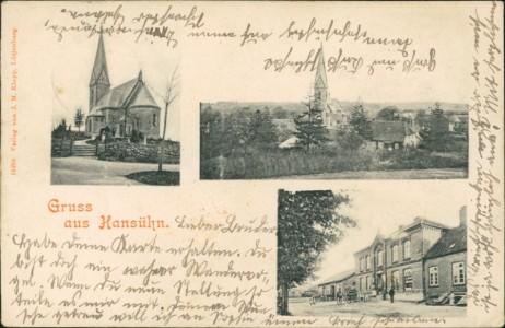 Alte Ansichtskarte Gruss aus Hansühn, Mehrbildkarte