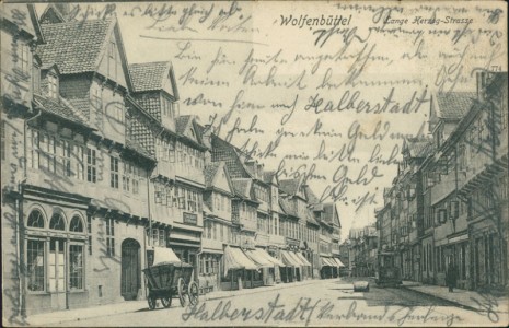 Alte Ansichtskarte Wolfenbüttel, Lange Herzog-Strasse