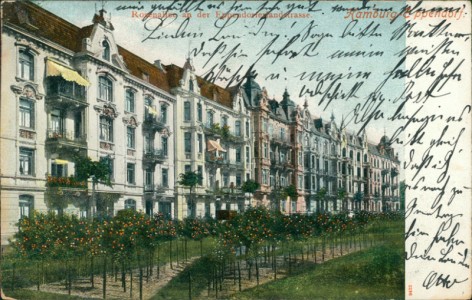 Alte Ansichtskarte Hamburg-Eppendorf, Rosenallee an der Eppendorferlandstrasse