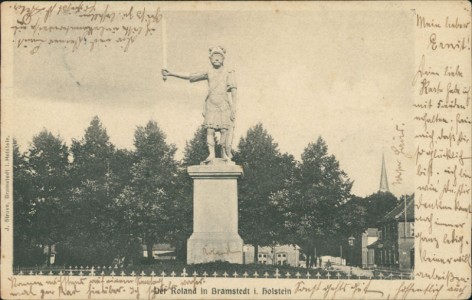 Alte Ansichtskarte Bramstedt, Der Roland in Bramstedt i. Holstein