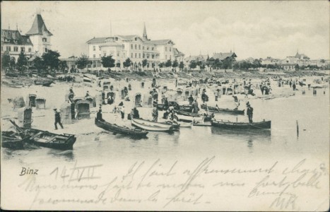 Alte Ansichtskarte Binz, Strand