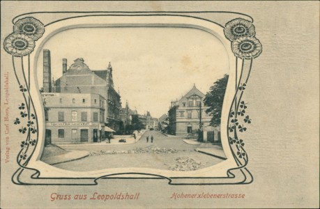 Alte Ansichtskarte Gruss aus Leopoldshall, Hohenerxlebenerstrasse