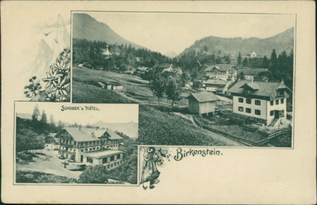 Alte Ansichtskarte Birkenstein, Schober's Hotel