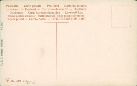 Adressseite der Ansichtskarte Bademode um 1910, 