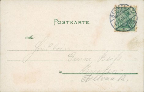 Adressseite der Ansichtskarte Gruss aus Blumenthal, Heidmann's Hotel Bes H.L.B van Ingen