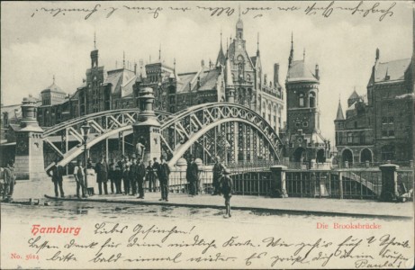 Alte Ansichtskarte Hamburg, Die Brooksbrücke