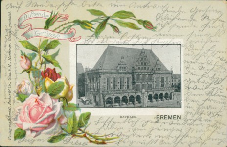 Alte Ansichtskarte Bremen, Rathaus