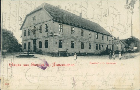 Alte Ansichtskarte Gruss aus Sülfeld bei Fallersleben, Gasthof v. C. Sprenger