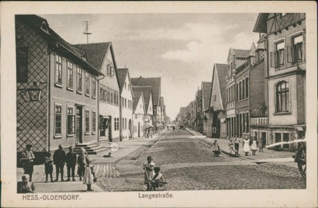 Alte Ansichtskarte Hess.-Oldendorf, Langestraße