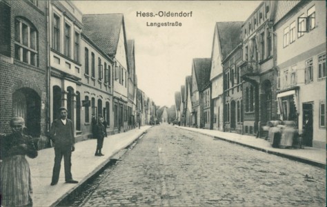 Alte Ansichtskarte Hess.-Oldendorf, Langestraße