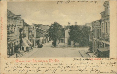 Alte Ansichtskarte Gruss aus Rosenberg, W.-Pr., Am Markt