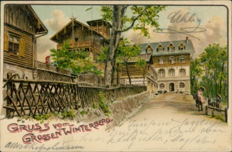 Alte Ansichtskarte Gruss vom Grossen Winterberg, 