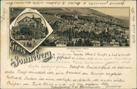 Alte Ansichtskarte Gruss aus Sonneberg, Kaltwasser-Heilanstalt