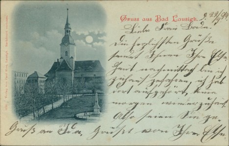 Alte Ansichtskarte Gruss aus Bad Lausick, Kirche