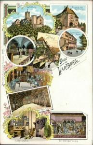 Alte Ansichtskarte Gruss von der Wartburg, 