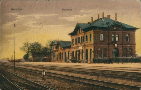 Alte Ansichtskarte Dorsten, Bahnhof