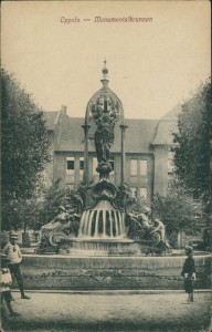 Alte Ansichtskarte Oppeln, Monumentalbrunnen