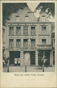 Alte Ansichtskarte Kevelaer, Hotel zum weißen Kreuz