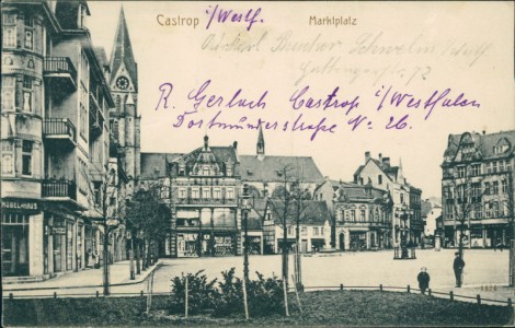Alte Ansichtskarte Castrop, Marktplatz
