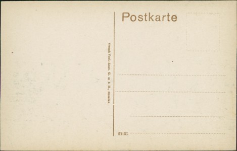 Adressseite der Ansichtskarte Tilsit, Provinzial-Taubstummen-Anstalt