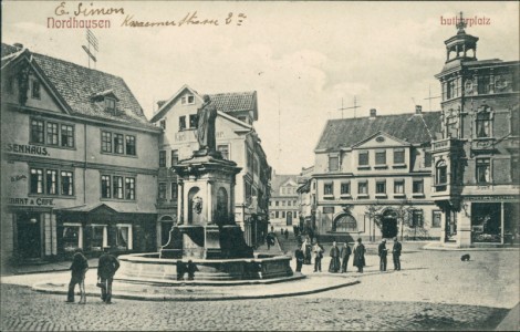 Alte Ansichtskarte Nordhausen, Lutherplatz