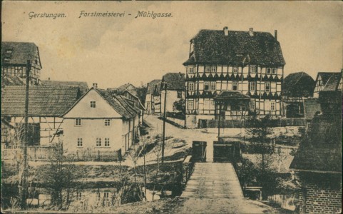Alte Ansichtskarte Gerstungen, Forstmeisterei - Mühlgasse