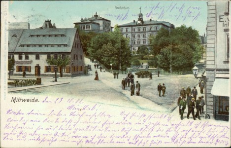 Alte Ansichtskarte Mittweida, Technikum