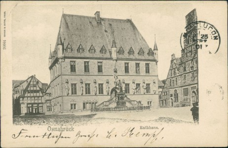 Alte Ansichtskarte Osnabrück, Rathaus