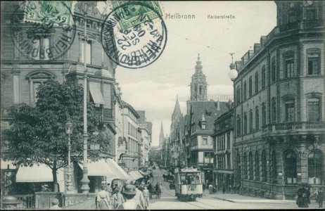 Alte Ansichtskarte Heilbronn, Kaiserstraße