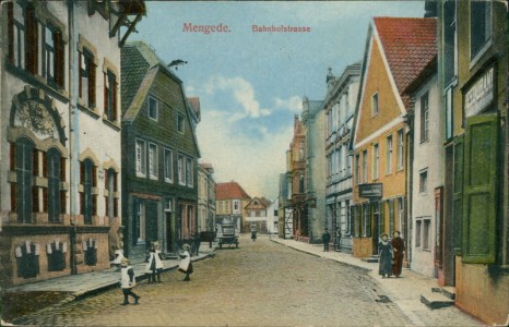 Alte Ansichtskarte Mengede, Bahnhofstrasse