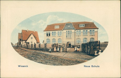 Alte Ansichtskarte Wieseck, Neue Schule