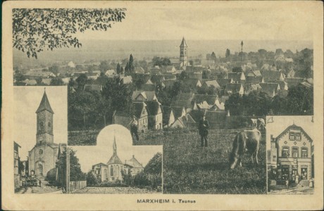 Alte Ansichtskarte Marxheim i. Taunus, Mehrbildkarte