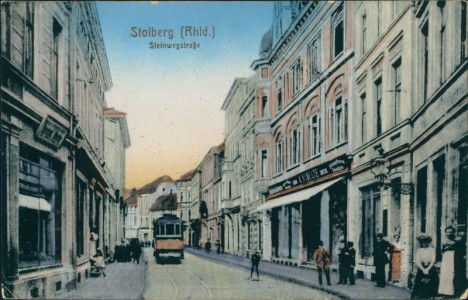 Alte Ansichtskarte Stolberg (Rhld.), Steinwegstraße
