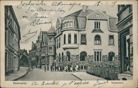 Alte Ansichtskarte Eschweiler, Reichsbank