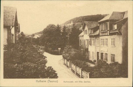 Alte Ansichtskarte Hofheim (Taunus), Kurhausstr. mit Villa Sanitas