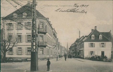 Alte Ansichtskarte Offenburg, Langestrasse