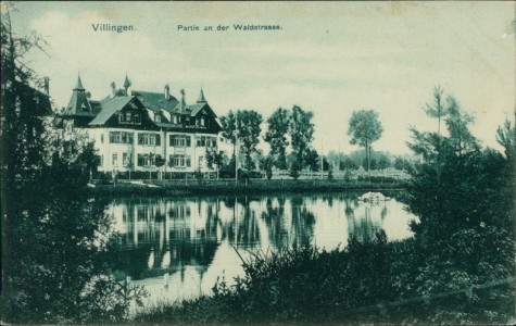 Alte Ansichtskarte Villingen, Partie an der Waldstrasse