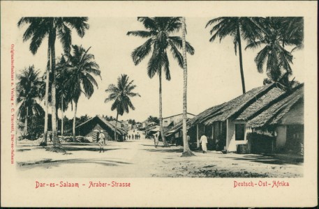 Alte Ansichtskarte Dar-es-Salaam, Araber-Strasse