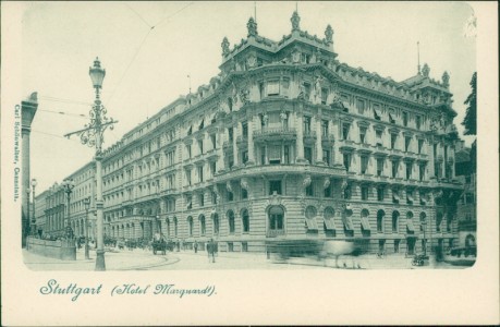 Alte Ansichtskarte Stuttgart, Hotel Marquardt