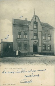 Alte Ansichtskarte Gruss aus Sprockhövel, Restauration u. Kegelbahn "Am Westen" Bes. Hugo Voss