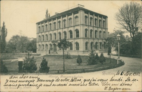 Alte Ansichtskarte Zittau, Königl. Baugewerkschule