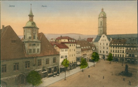 Alte Ansichtskarte Jena, Markt