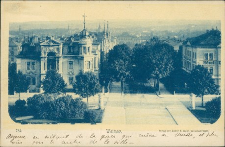 Alte Ansichtskarte Weimar, Teilansicht